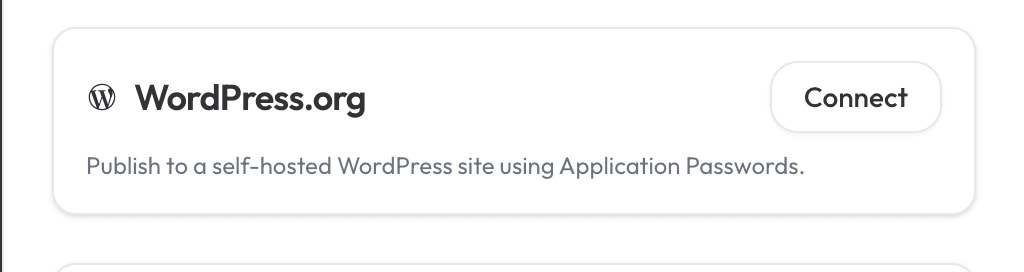 Click on WordPress.org integration.